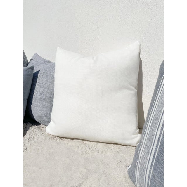 2020s Summer Classic White Indoor Outdoor Pillow 24x24 For Sale - Image 5 of 6