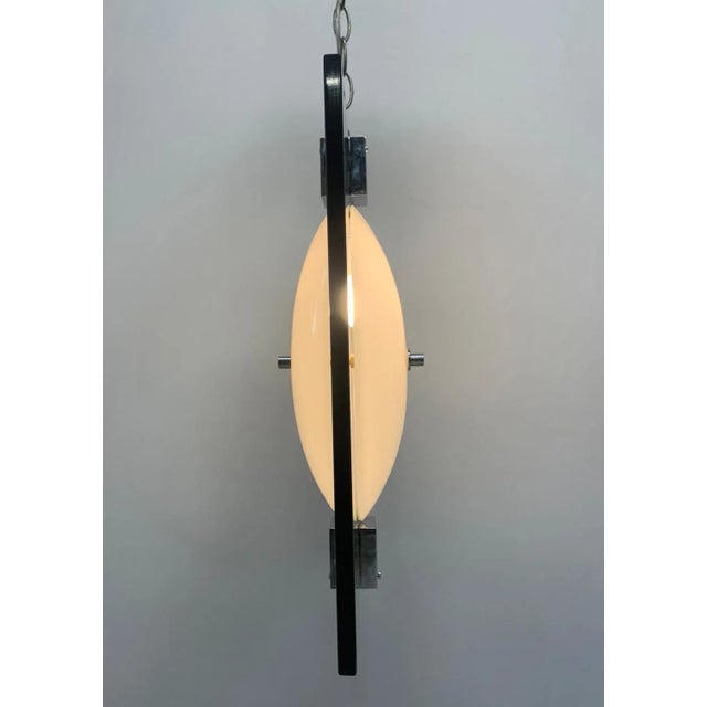 Vintage Art Fountain Chandelier with Hand Mown Glass Pendant, Italy, 1970s For Sale - Image 4 of 6