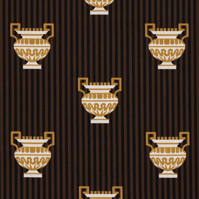 SAMPLE - Schumacher Clermont Epingle Fabric In Java For Sale