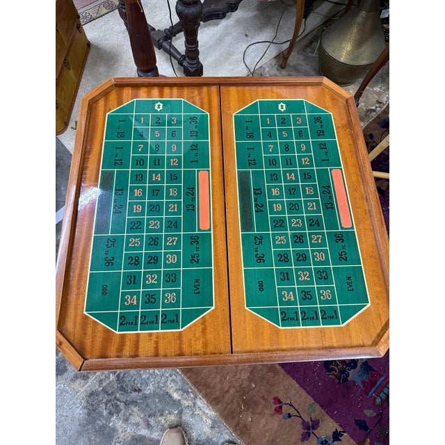 Wood Mid 20th Century Italian Inlaid Convertible Game Table For Sale - Image 7 of 12