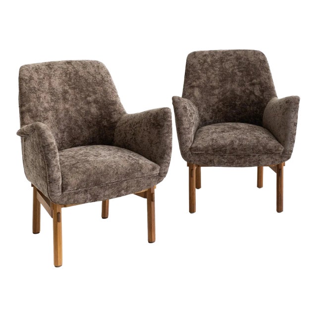 Italian Armchairs Attributed to Ico Parisi for Cassina For Sale