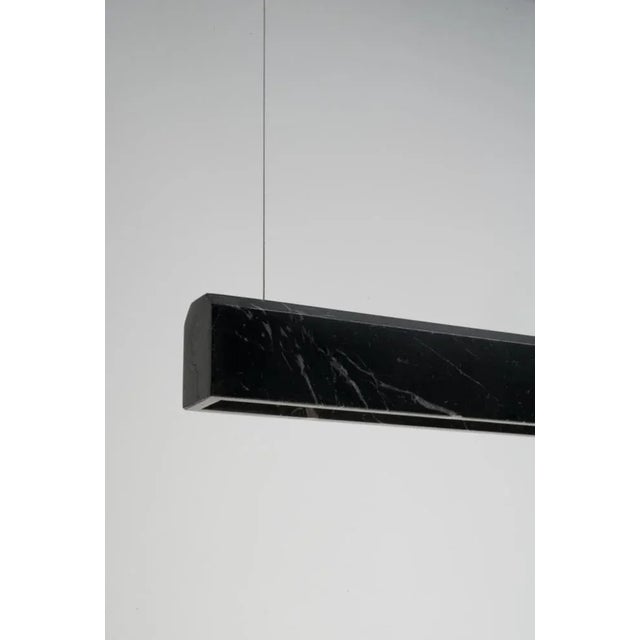 Nero Marquina Poem Suspended Light by Lexavala For Sale - Image 4 of 5