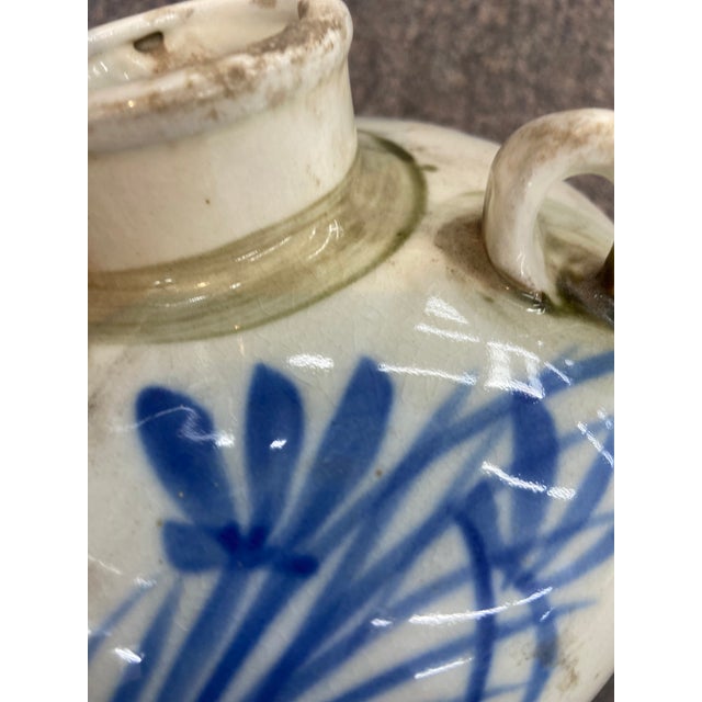 Antique Chinese Wine Jug Vessel With Blue Underglaze Chairish