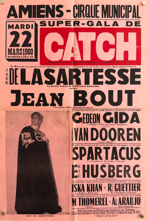 Super-Gala De Catch Amiens Original Wrestling Poster, 1960