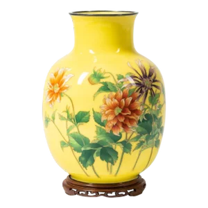 Japanese Ando Jubei Cloisonné Vase with Storage Box