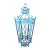 Exquisite Large Hand-Forged Iron Lantern – Verdigris Patina - 47” High X 24”Wide For Sale
