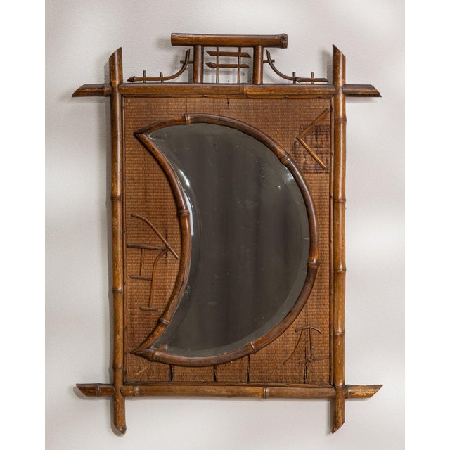 Early 20th Century France Tan Wood Mirror For Sale - Image 4 of 10