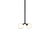Modern Y Pendant Mini, Black, 23in H, 3 Inch Glass Globes, by Research.Lighting, Modern, Minimal Hanging Light For Sale - Image 3 of 9
