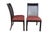 4 Ethan Allen American Artisan Dining Chairs #22-6002. Features a dark maple finish with slat back and red paisley...