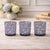 Modern Frosted Hydrangea Print Votive Holder (Set of 3) For Sale - Image 3 of 4