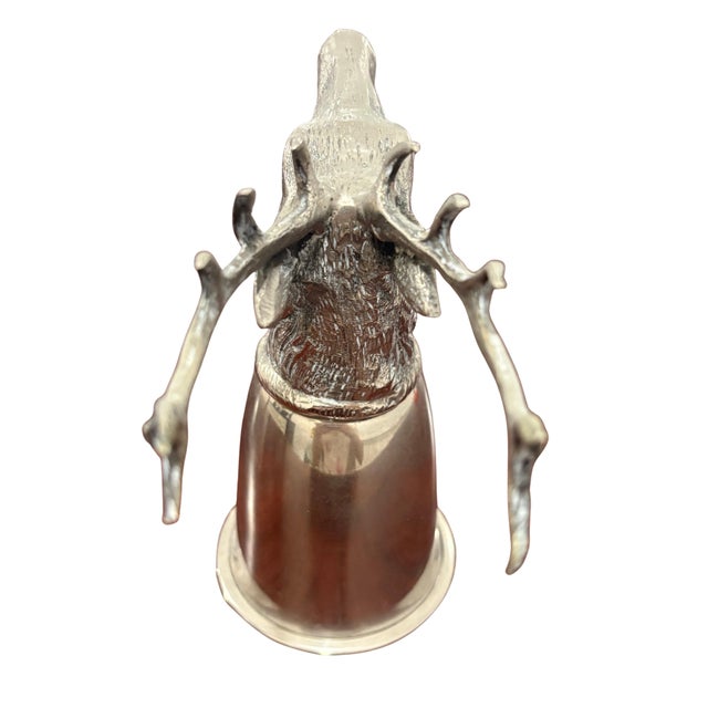 Late 20th Century Vintage Gucci Silver-Tone Stag Deer Head Stirrup Cup For Sale - Image 5 of 8