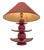 Japanese Pagoda Table Lamp by Louis Drimmer, France, 1980s For Sale