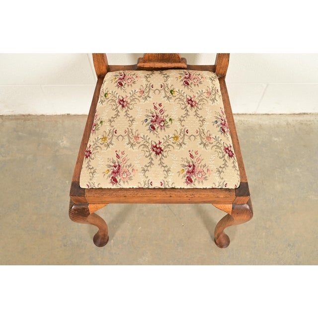 Wood Baker Furniture Style Queen Anne Solid Oak Dining Chairs, Set of Four For Sale - Image 7 of 11