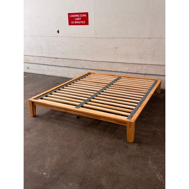 Wood California King Size Thuma Classic Bed Frame For Sale - Image 7 of 12