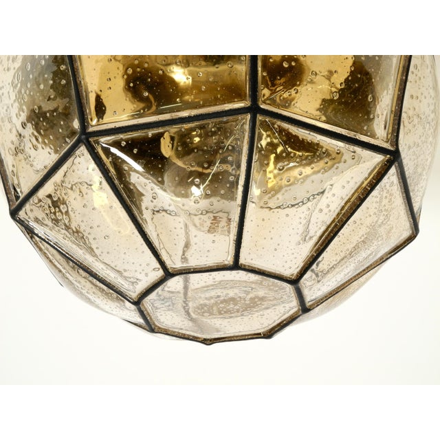 Vintage Glass Ceiling Lamp in Octagon Shape from Limburg, 1970s For Sale - Image 11 of 18