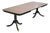 Mid Century Black Banded Dining Table With Extensions 95in For Sale