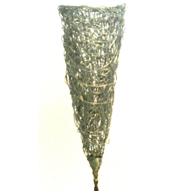 MCM Tage Andersen Brutalist Welded Wire Woven Mesh Candle Cones on Block Bases Style /7 For Sale - Image 4 of 10