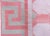 Doris Leslie Blau Mid-Century Indian Dhurrie Pink Flatweave Cotton Rug Greek Key For Sale - Image 4 of 8