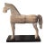 Global Views Monumental Carved Wood Horse Sculpture on Museum Plinth For Sale
