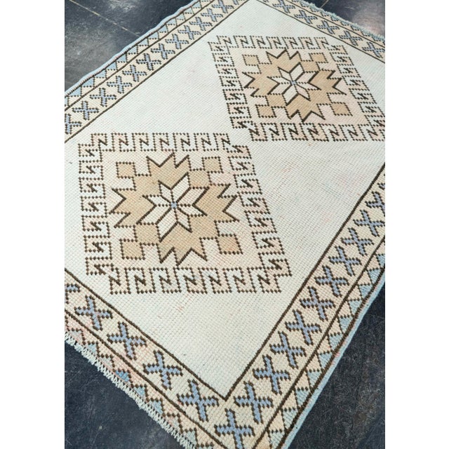Textile Turkish Vintage Rug 2'10" x 3'8" #21108 For Sale - Image 7 of 8