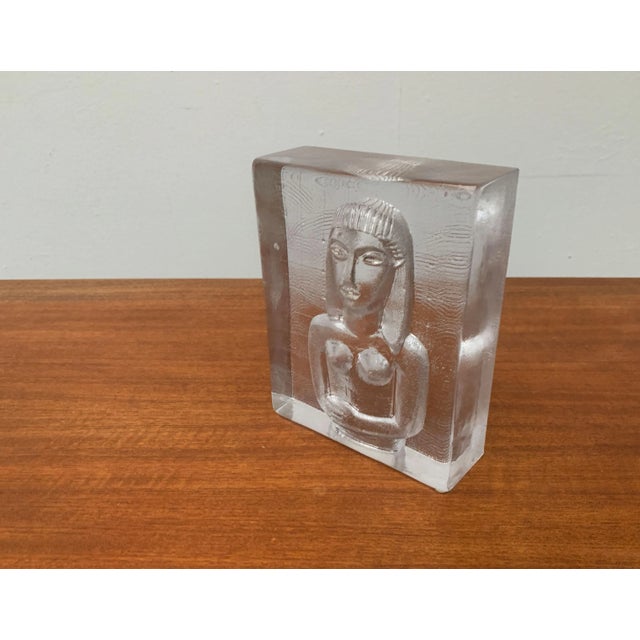 Vintage Swedish Glass Icon Series Maiden Sculpture by Bertil Vallien for Kosta Boda For Sale - Image 6 of 18