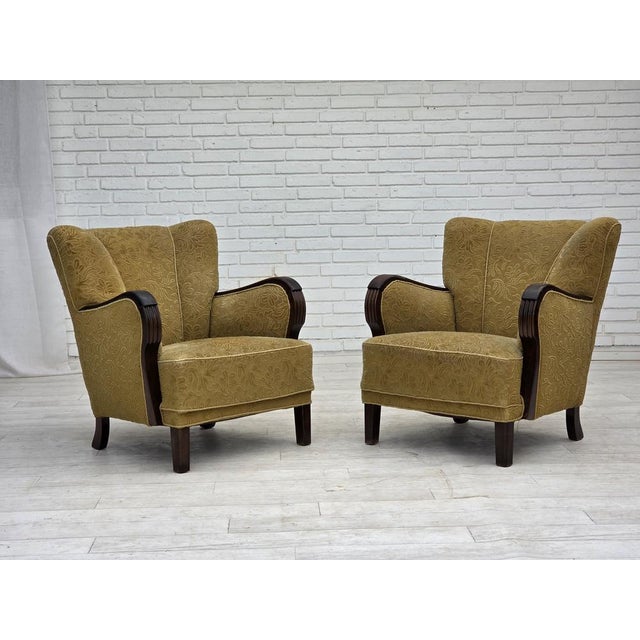 Vintage Danish Lounge Chair in Dark Beech, 1950s For Sale - Image 9 of 18