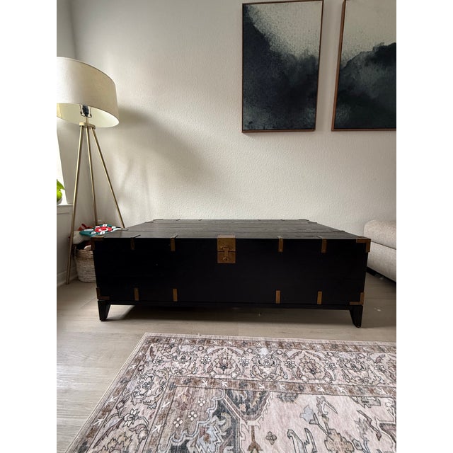 Restoration Hardware Restoration Hardware Cayden Campaign Trunk Coffee Table For Sale - Image 4 of 9