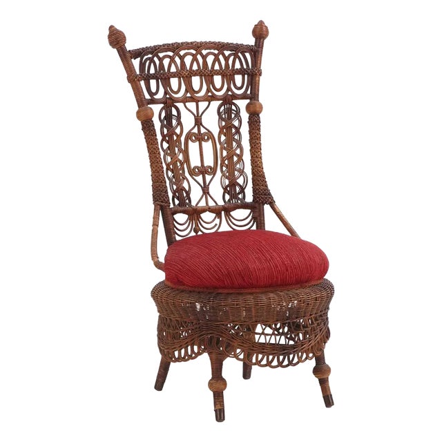 A Heywood Wakefield Wicker Chair, C. 1890. For Sale