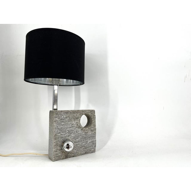 Postmodern Italian Granite Table Lamp, 1970s For Sale - Image 6 of 13