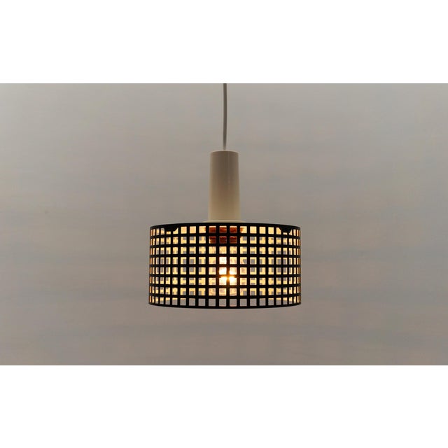 1970s Metal Pendant Lamp in the style of Mathieu Mategot For Sale - Image 5 of 9