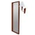 Mid-Century Danish Teak Hallway Mirror and Sconce, 1950s, Set of 2 For Sale