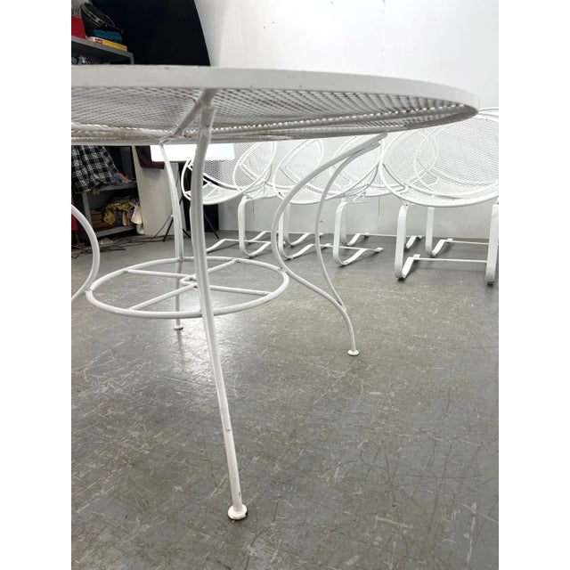 Maurizio Tempestini Attributed to Vintage 7-Piece Maurizio Tempestini for Salterini "Radar" Patio Dining Set For Sale - Image 4 of 5