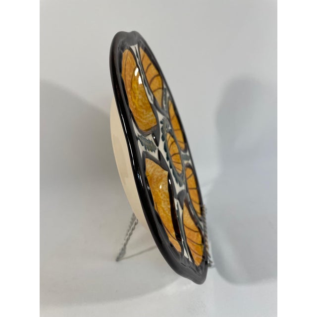 1950s French Saint Jean De Bretagne Majolica Oyster Plate For Sale - Image 11 of 15