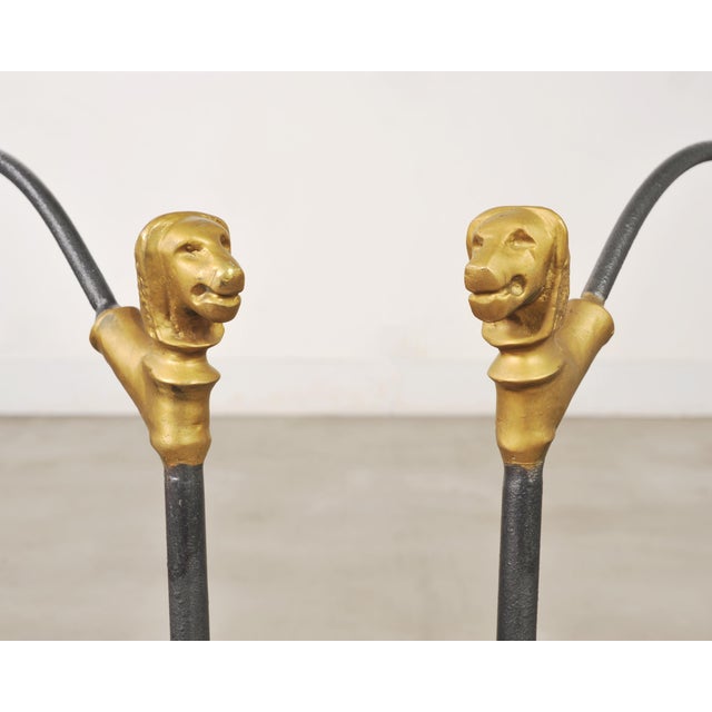 Pair of Bronze Lion's Head Lounge Chairs After Diego Giacometti For Sale In Sacramento - Image 6 of 18