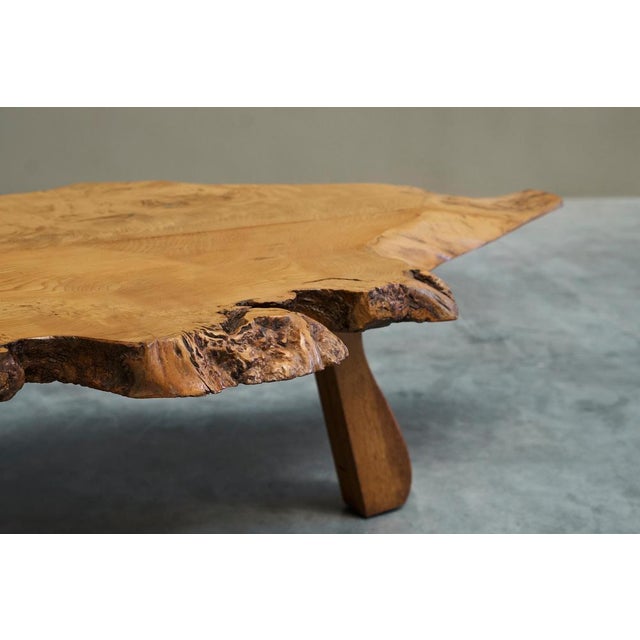 Live Edge Coffee Table in Baltic Pine, Europe, 1960s For Sale - Image 12 of 16