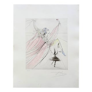 Salvador Dali, Urania, 1971, Hand-Coloured Drypoint Etching For Sale