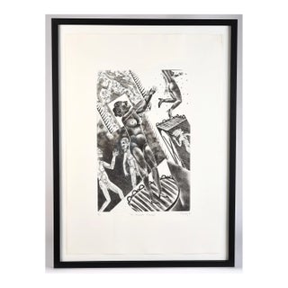 Patrick Wadley Signed Nude Etching For Sale