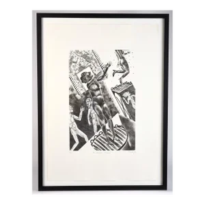 Patrick Wadley Signed Nude Etching