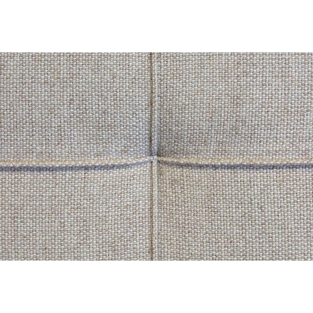 White Vintage Mid-Century Modern Florence Knoll Tufted Sofa With Chrome Frame For Sale - Image 8 of 9