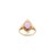 Pear Cut Amethyst Birthstone Cocktail Diamond Halo Ring- Anniversary Gifts Size 5.5 For Sale In New York - Image 6 of 10