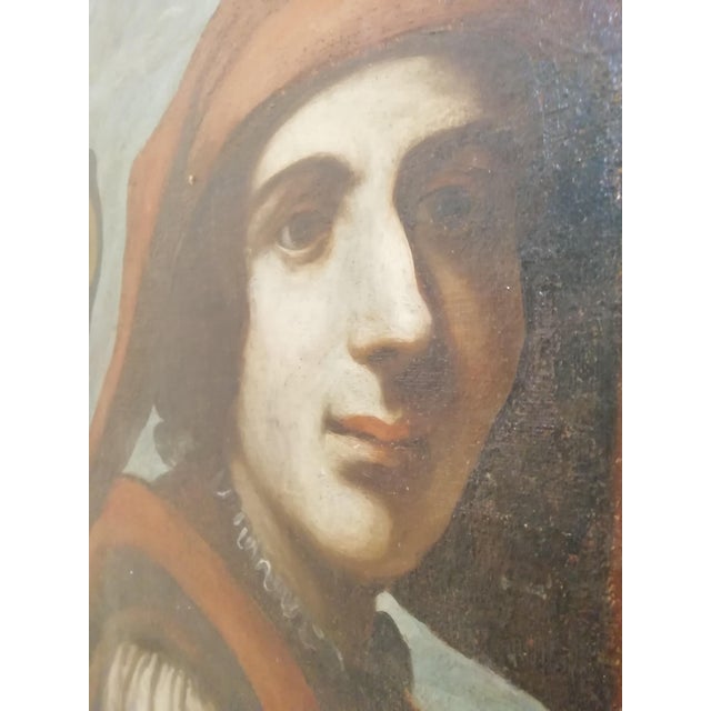 Italian Artist, Young Man, 1930s, Oil on Canvas For Sale - Image 3 of 10