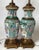 A remarkable pair of early to mid 19th century hand painted Rose Mandarin Chinese Export porcelain vases now as lamps. The...