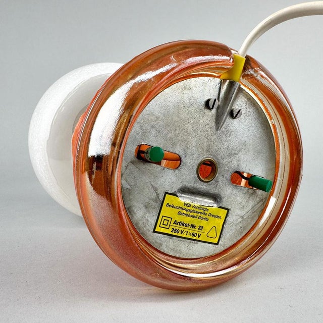 Space Age All-Glass Mushroom Table Lamp by Karin Korn for Veb, Germany, 1960s For Sale - Image 6 of 11