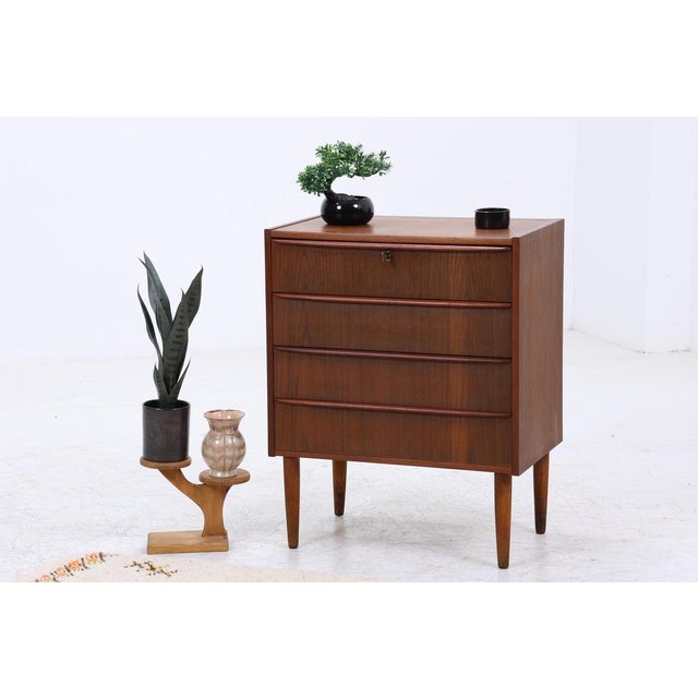 Mid-Century Teak Chest of 4 Drawers, 1960s For Sale - Image 4 of 14