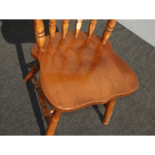 Set of Four Vintage French Country Maple Dining Room Chairs Made in