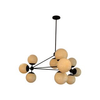 Roll & Hill Modo Chandelier - 3 Sided, 10 Globes For Sale