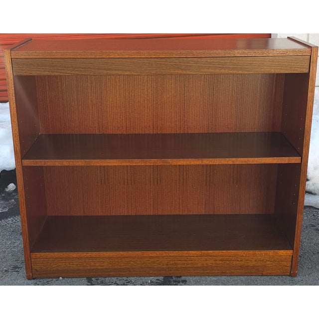 Brown Late 20th Century Danish Modern Low Bookshelf For Sale - Image 8 of 11