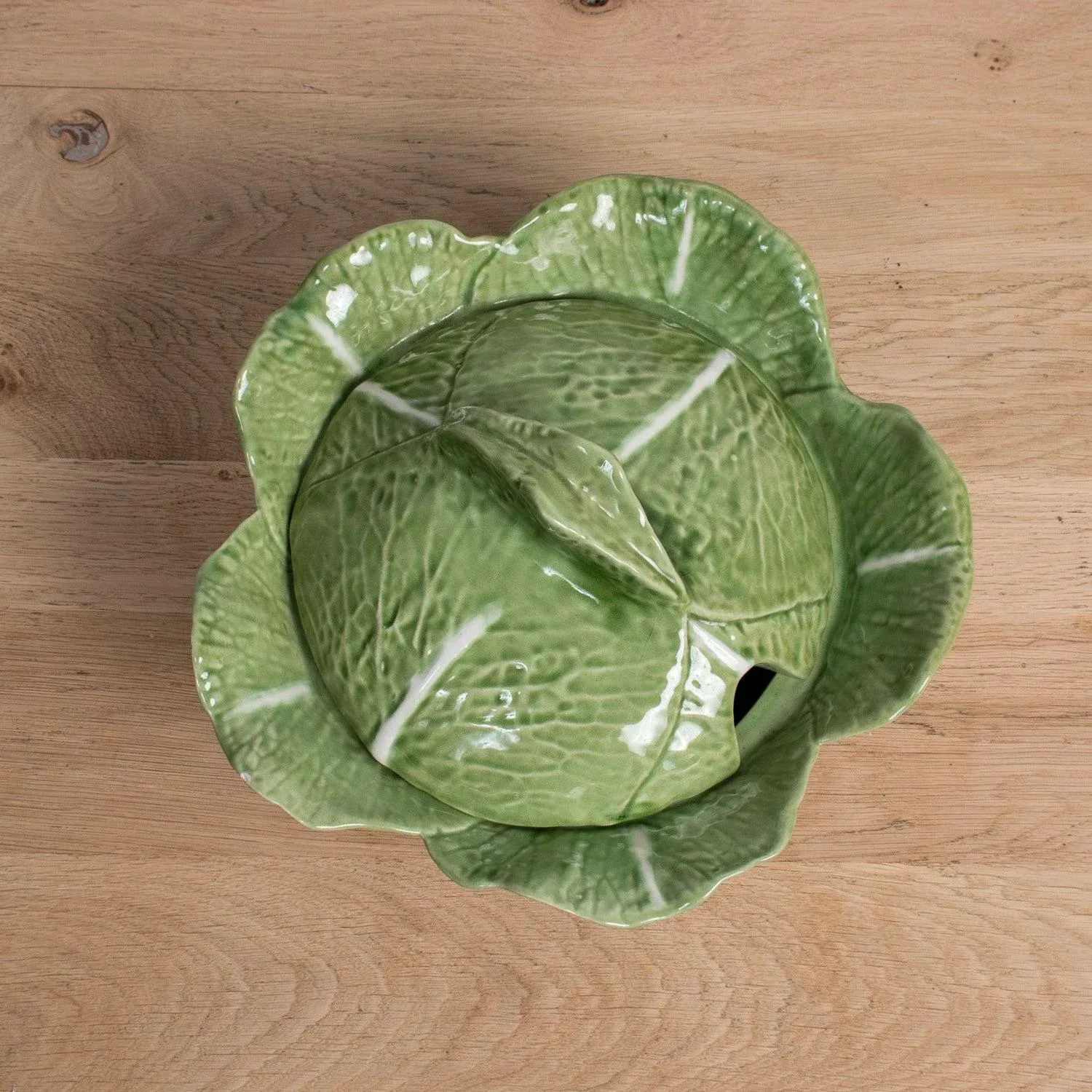 Vintage Caldas Da Rainha Portuguese Cabbage Tureen With Lid