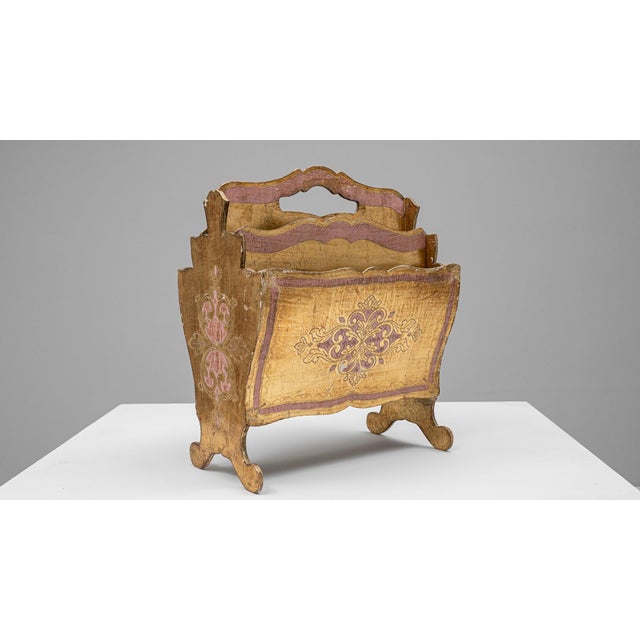 Wood 20th Century Italian Wooden Newspaper Stand For Sale - Image 7 of 8
