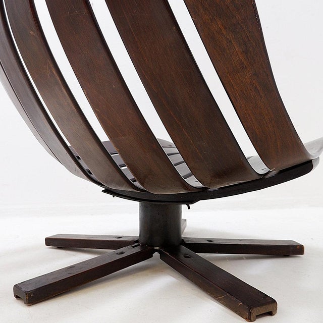 Vintage Swivel Lounge Chair by Hans Brattrud for Hove Möbler, 1970 For Sale - Image 10 of 16